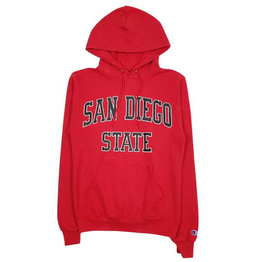 Mens Red Champion San Diego State Hoodie Jumper