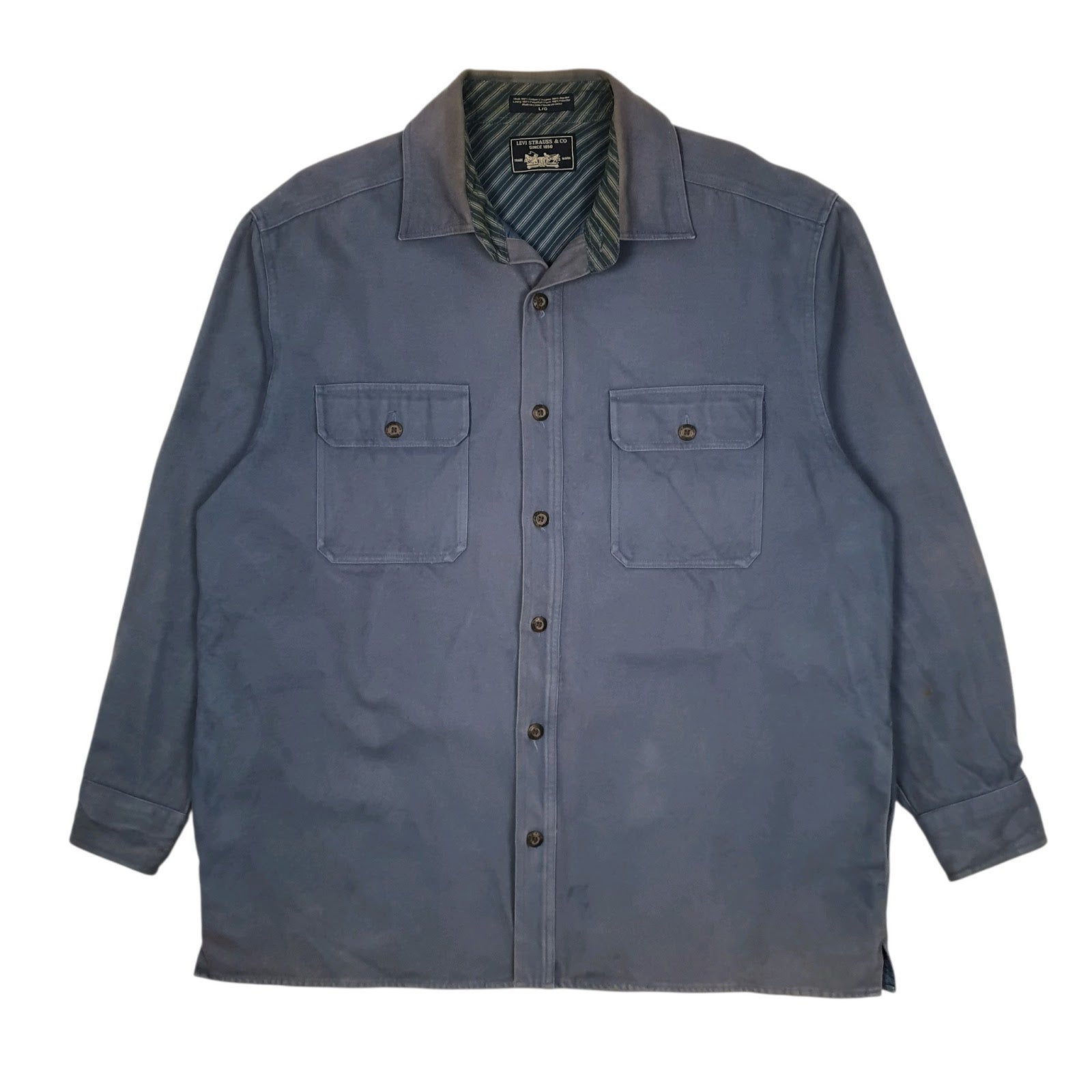 Mens Blue Levis Heavy Hoodie Coat