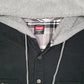 Mens Black Wrangler Hoodie Windbreaker Chore  Coat
