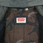 Mens Black Levis Military Hoodie  Coat