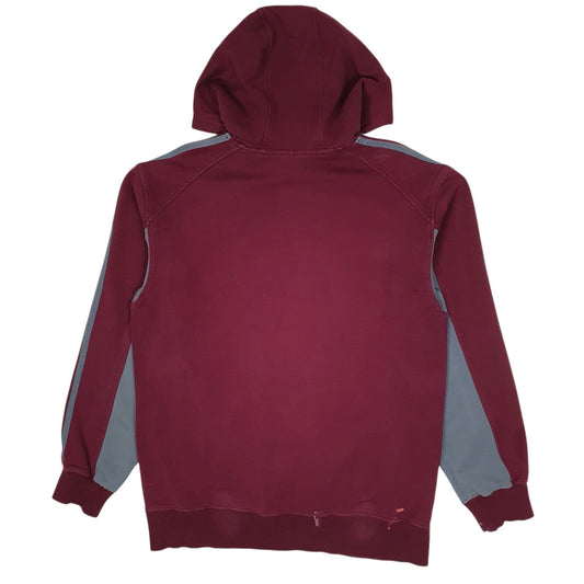 Mens Burgundy Adidas  Hoodie Jumper
