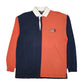 Mens Navy Devred Liberte Rugby Long Sleeve Polo Shirt