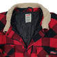 Mens Red Dickies Quilt Lined Padded Plaid Windbreaker Workwear Vest Coat