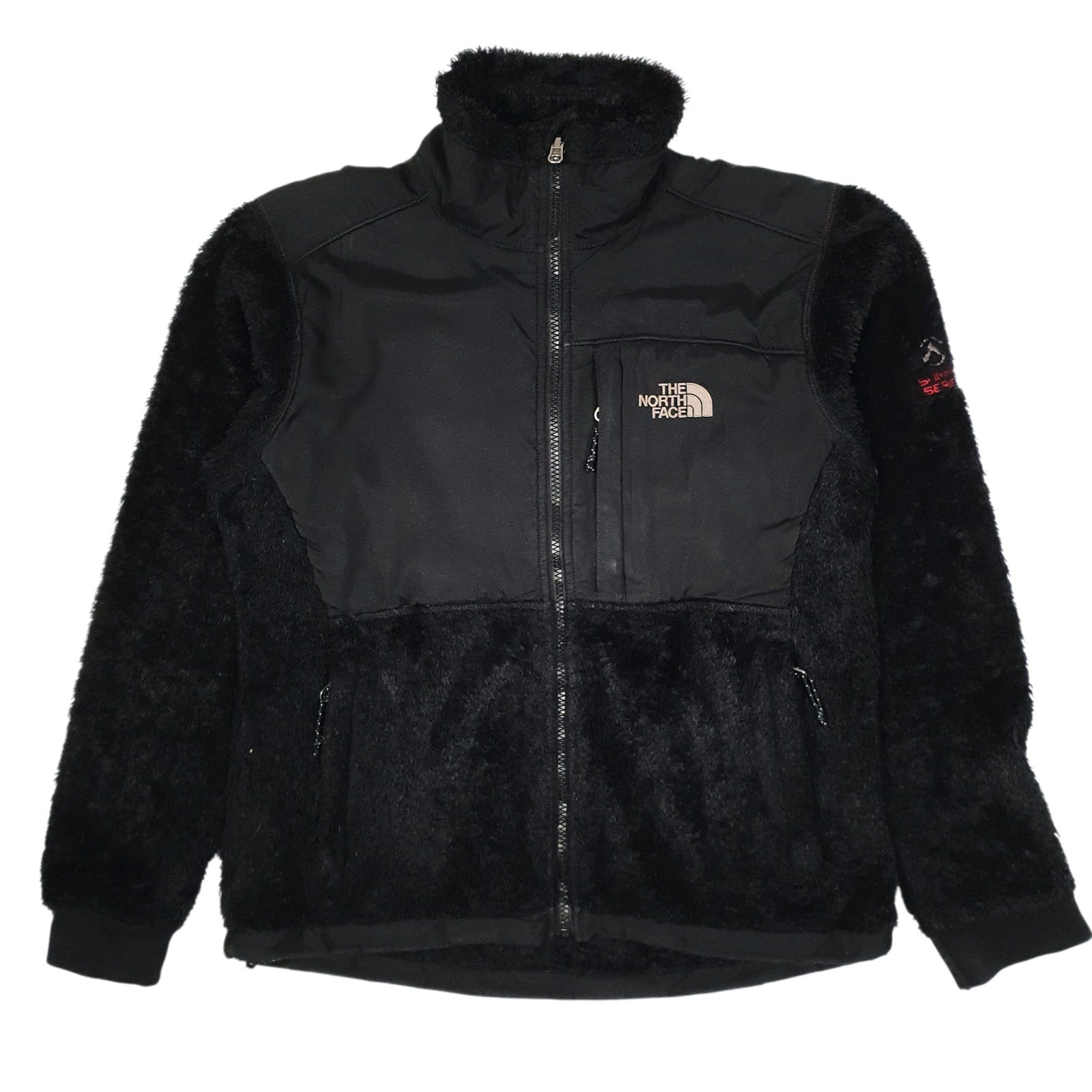 Womens Black The North Face Summit Series Fluffy Full Zip Jumper