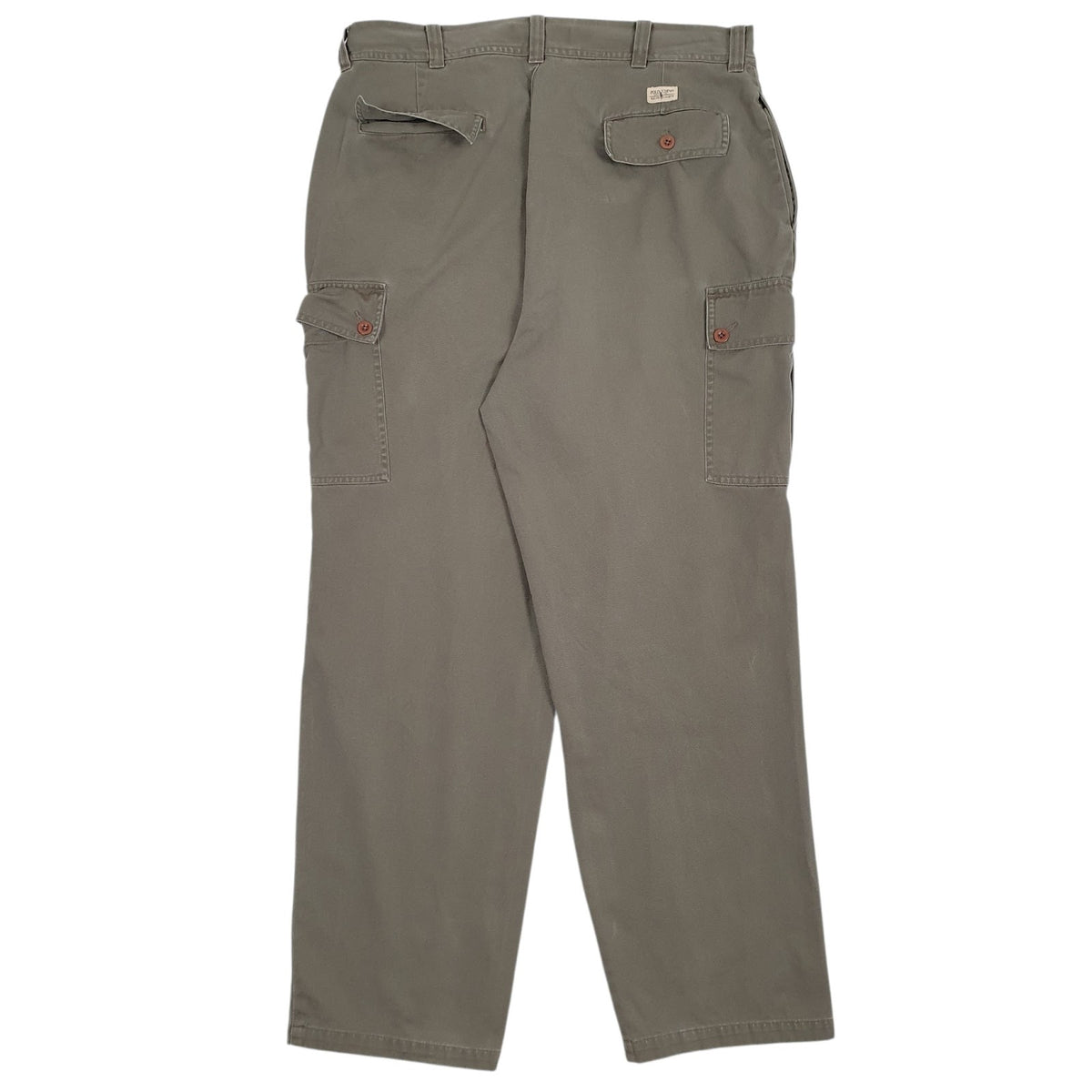 Mens Grey Polo Ralph Lauren Cargo Pleated  Trousers