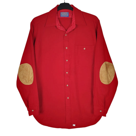 Mens Red Pendleton Vintage 90s Woolen Mills Long Sleeve Shirt