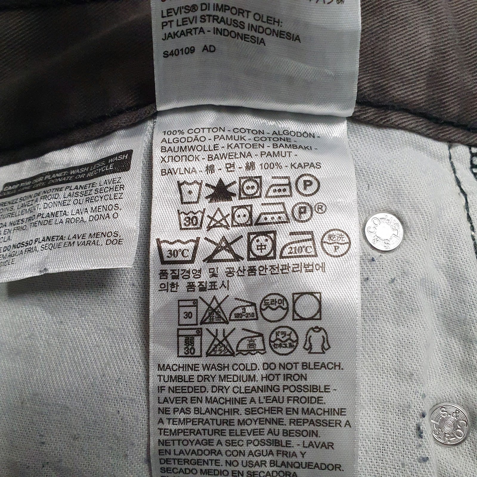 Mens Grey Levis   Jeans