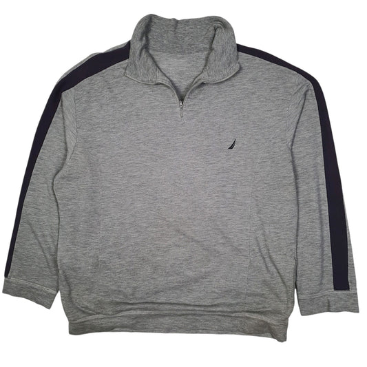 Mens Grey Nautica  Quarter Zip Jumper