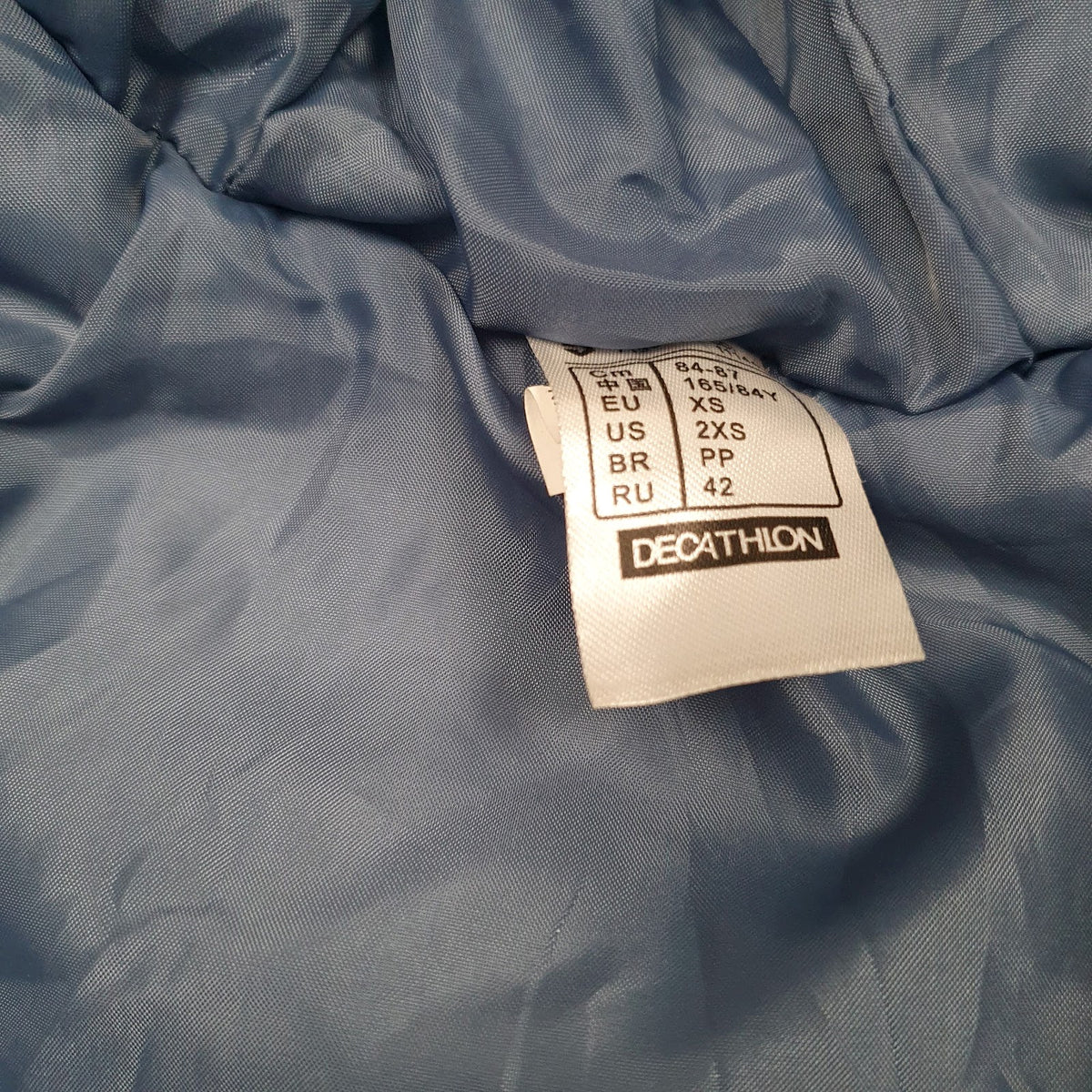 Womens Blue Decathlon Puffer  Coat