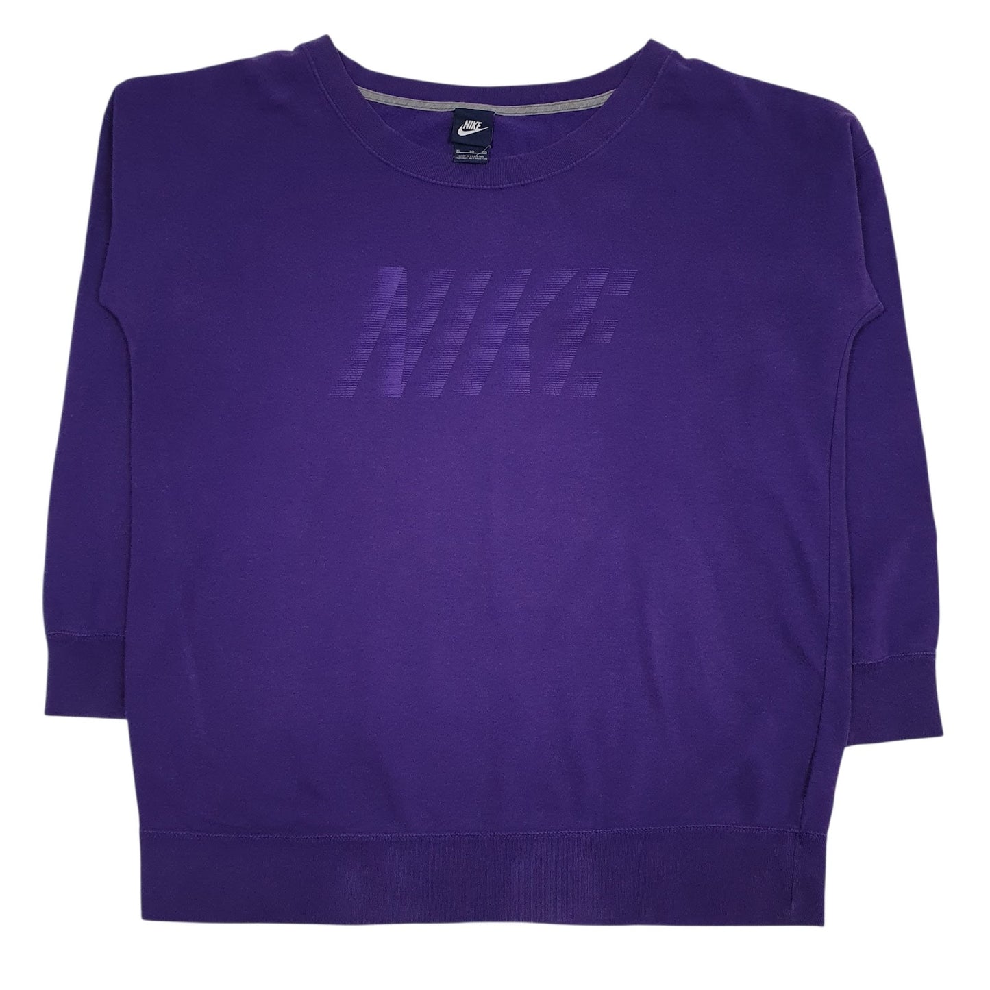 Mens Purple Nike Lightweight Spellout Crewneck Jumper