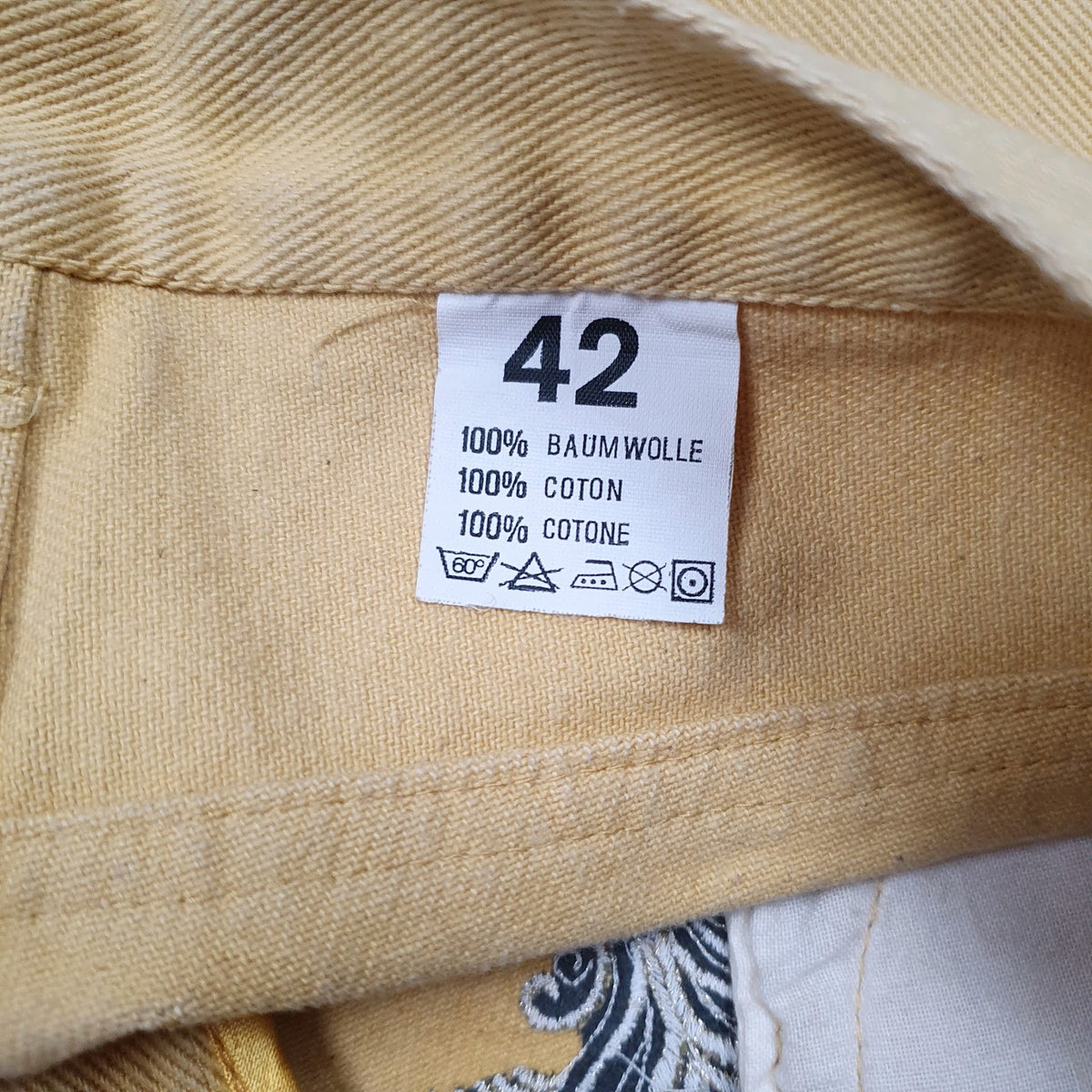 Womens Yellow Unbranded Embroidered  Shorts