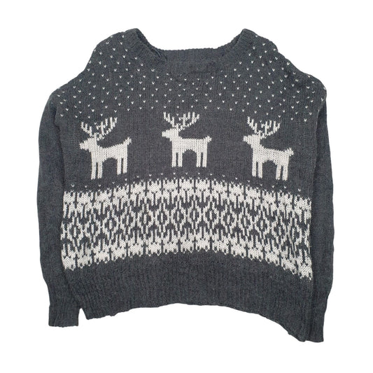 Womens Grey Ruby Moon  Crewneck Jumper
