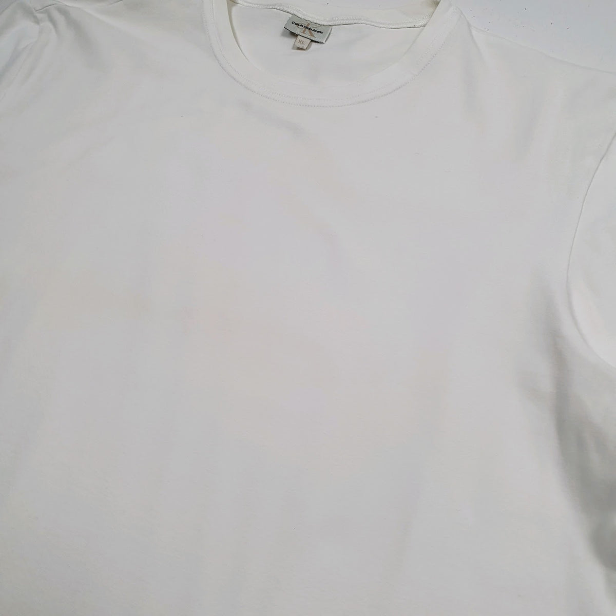 Mens White Calvin Klein   T Shirt