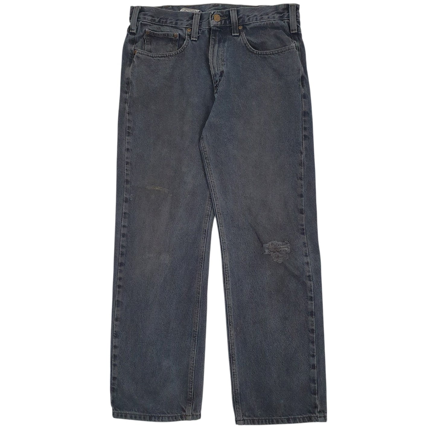Mens Grey Carhartt B480 LVB Distressed Casual JeansW33 L30