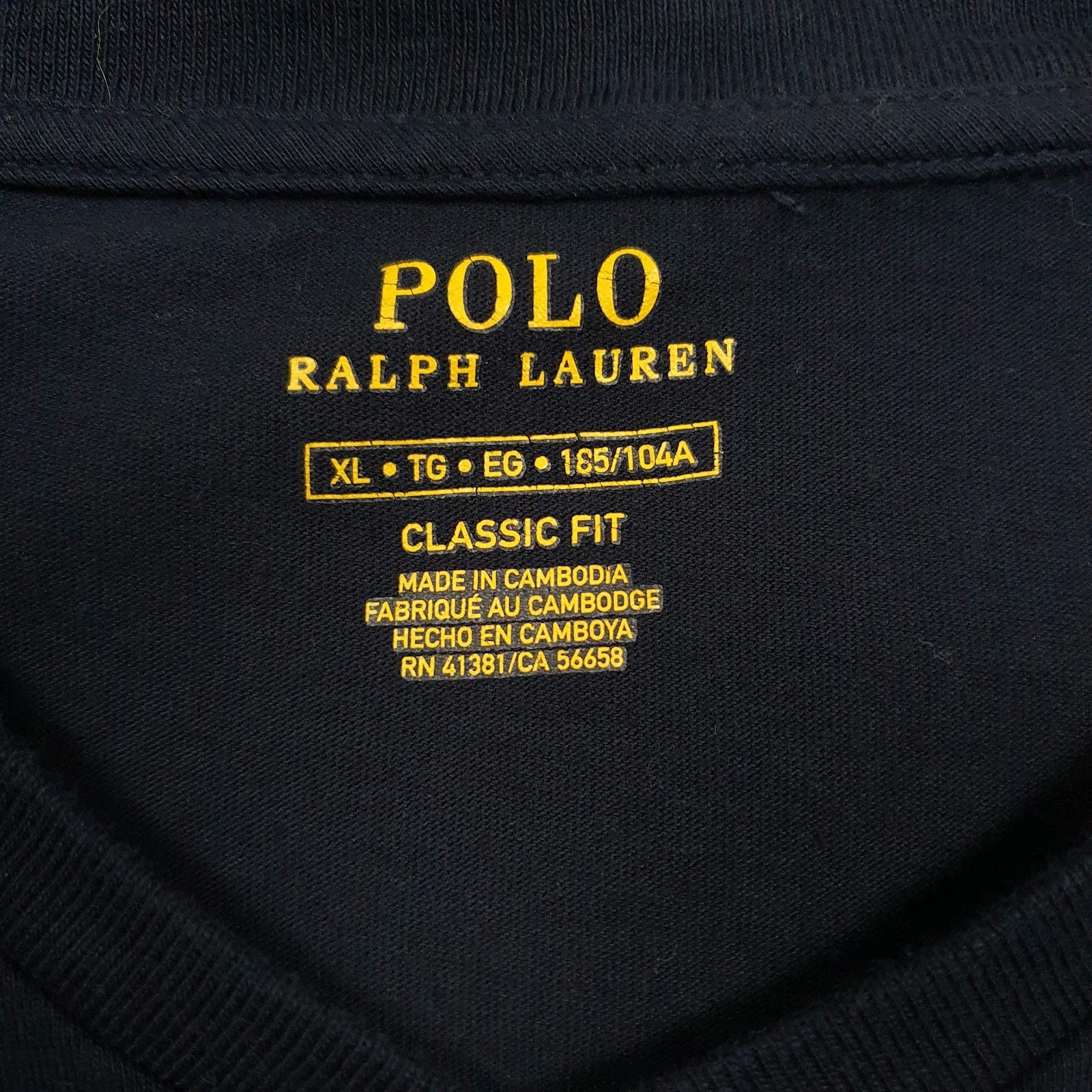 Mens Navy Polo Ralph Lauren   T Shirt