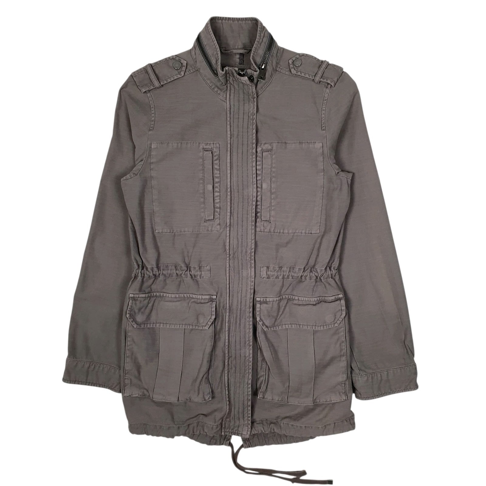 Mens Grey Levis Military Field Parka  Coat