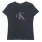 Womens Black Calvin Klein  Short Sleeve T Shirt