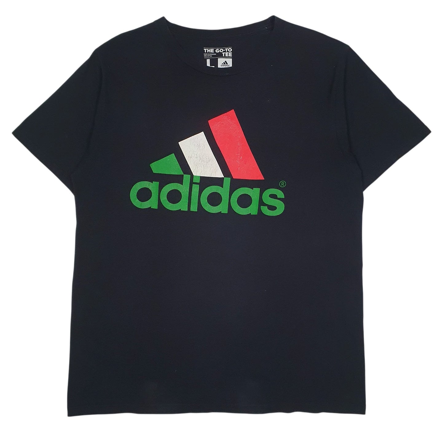 Mens Black Adidas Spellout Short Sleeve T Shirt