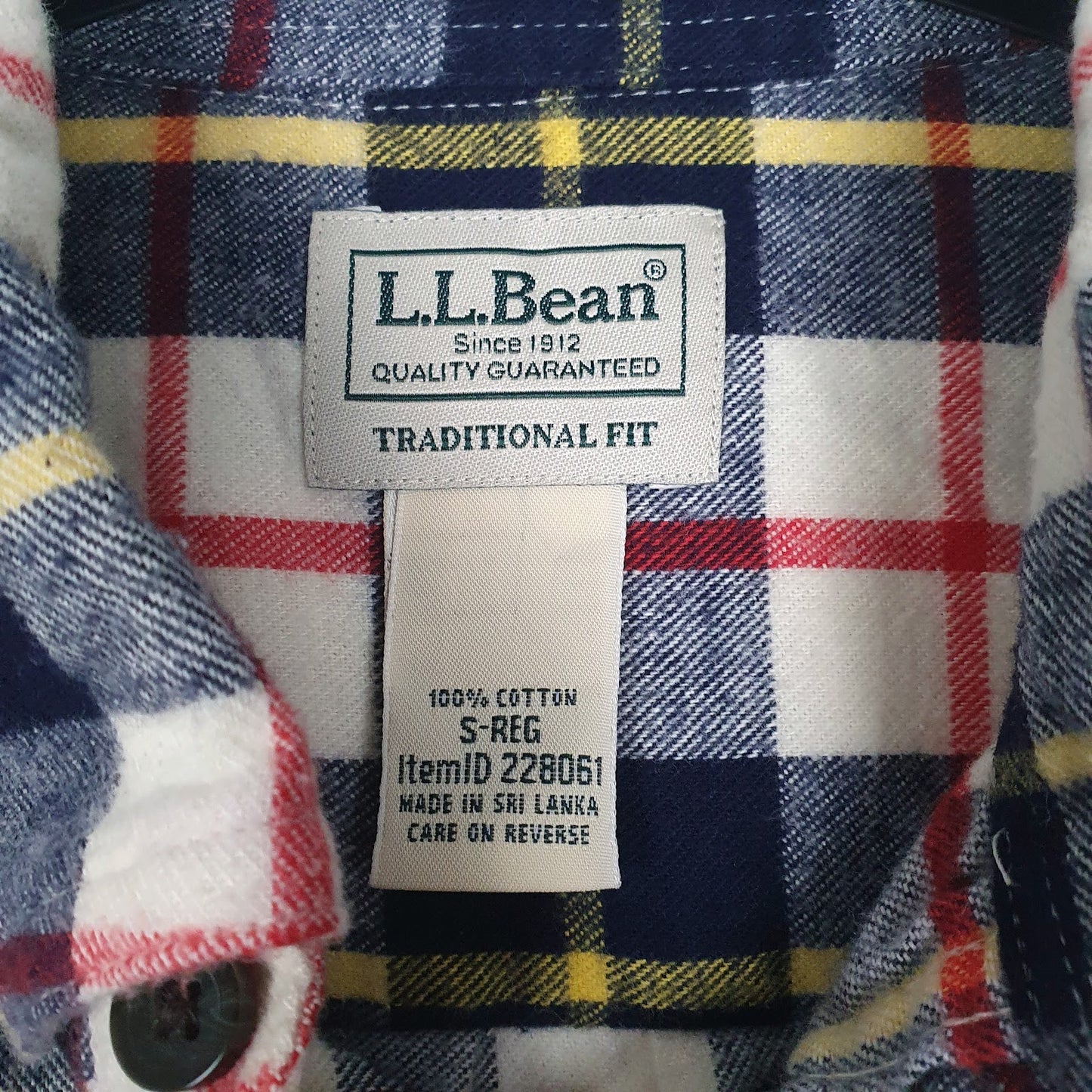 Mens Grey L.L.Bean Flannel  Shirt