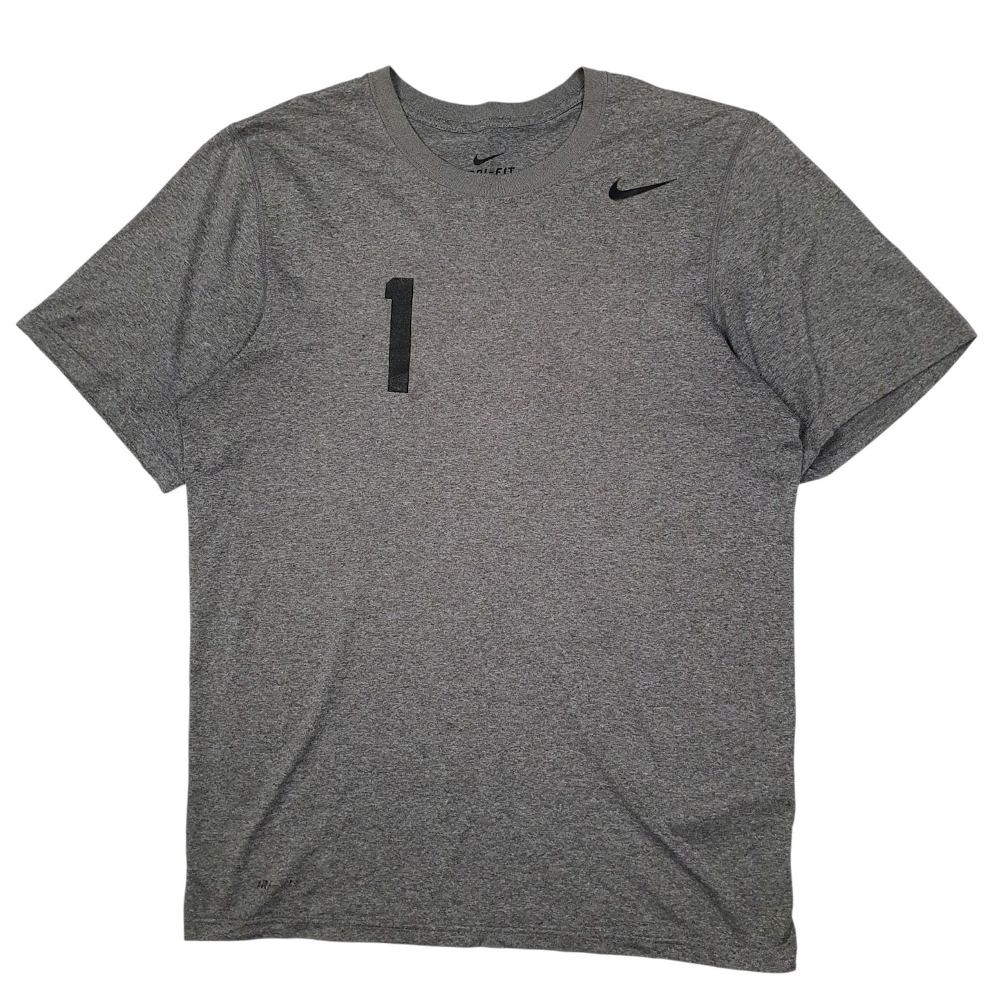 Mens Grey Nike Dri Fit Short Sleeve T Shirt