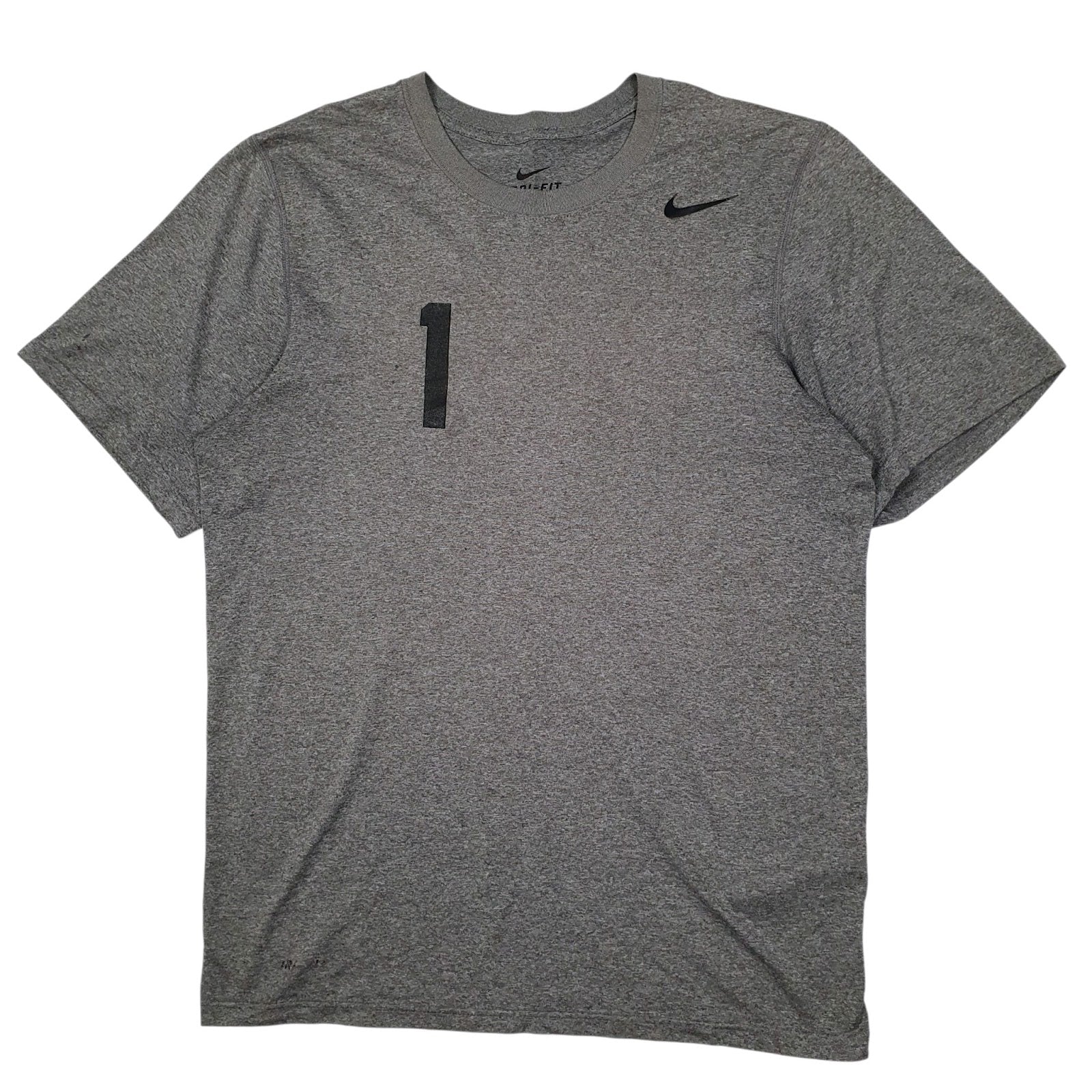 Mens Grey Nike Dri Fit Short Sleeve T Shirt