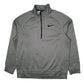 Mens Grey Nike Dri Fit Quarter Zip Jumper