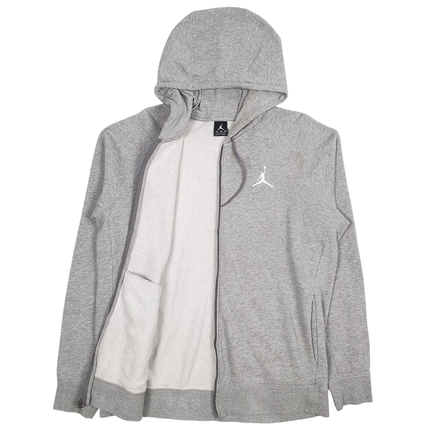 Mens Grey Air Jordan  Full Zip Jumper