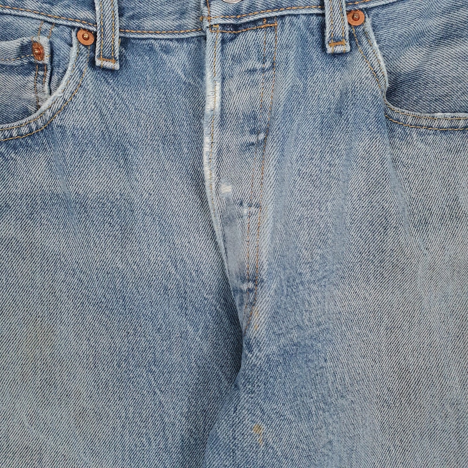 Mens Blue Levis Distressed  Jeans