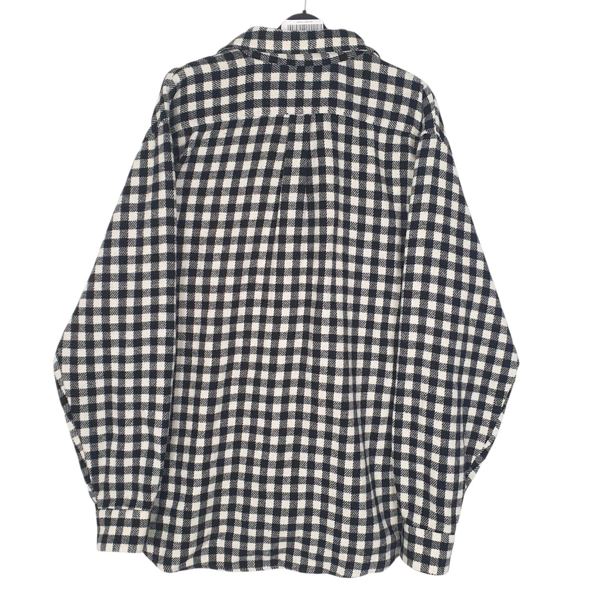 Mens Black Martin Box Flannel Made In Italy  Shirt