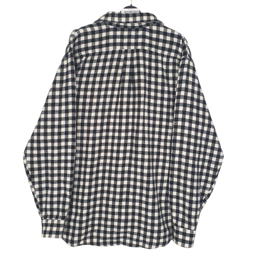 Mens Black Martin Box Flannel Made In Italy  Shirt