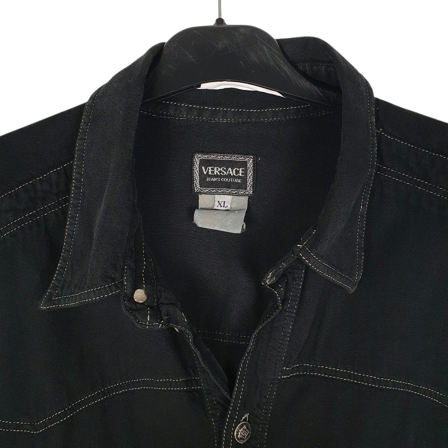 Womens Black Versace Denim  Shirt
