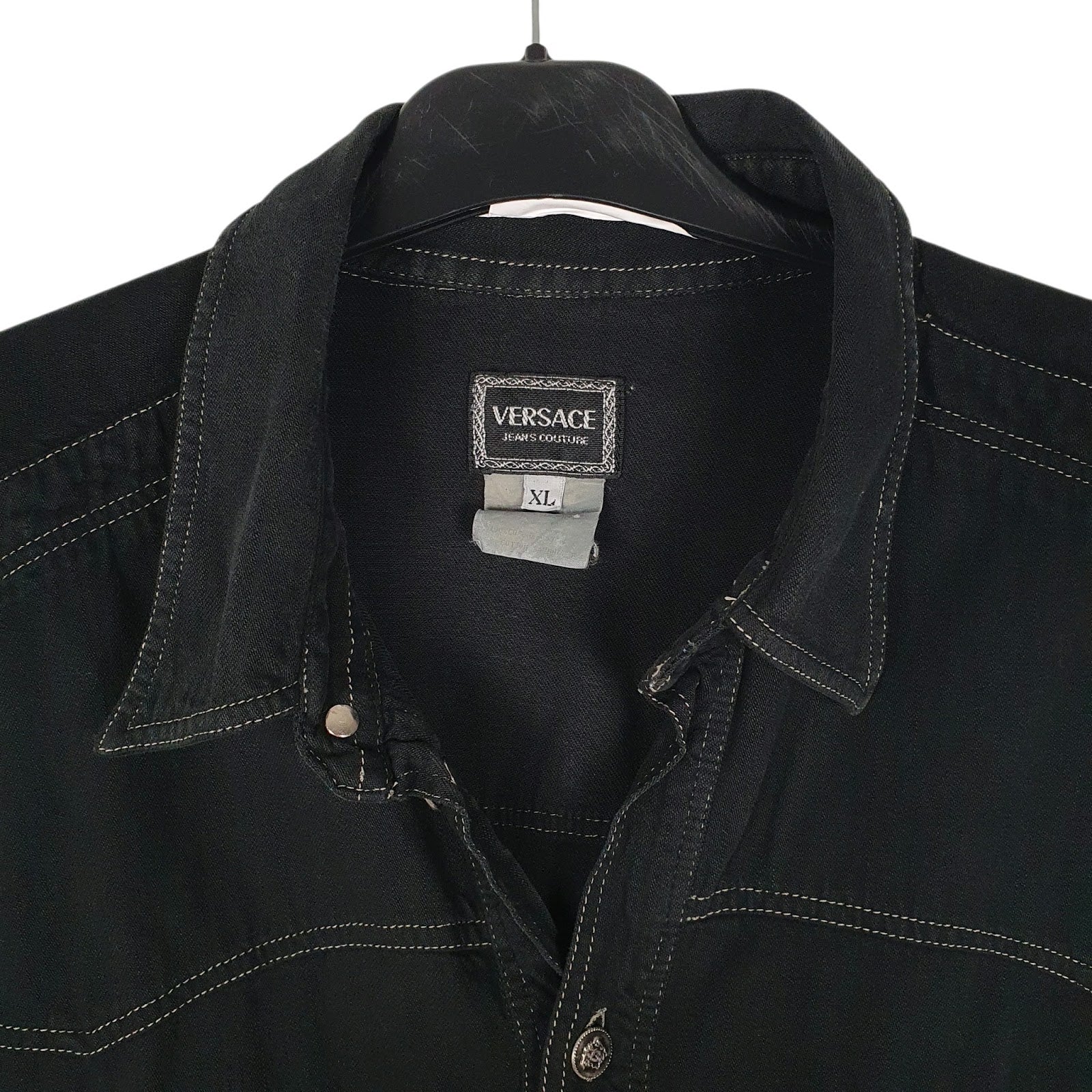 Womens Black Versace Denim  Shirt