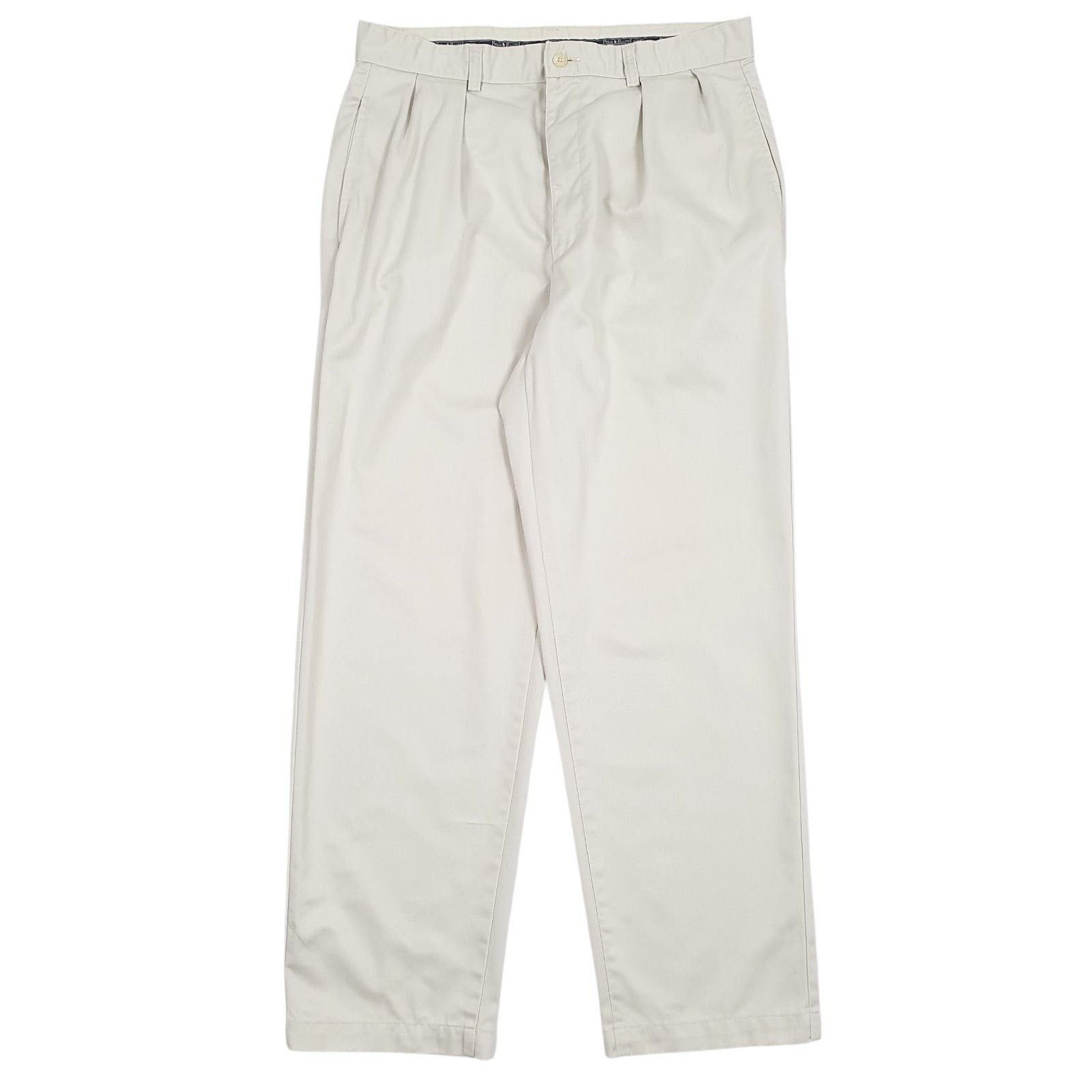Mens Cream Polo Ralph Lauren Pleated Chino Trousers