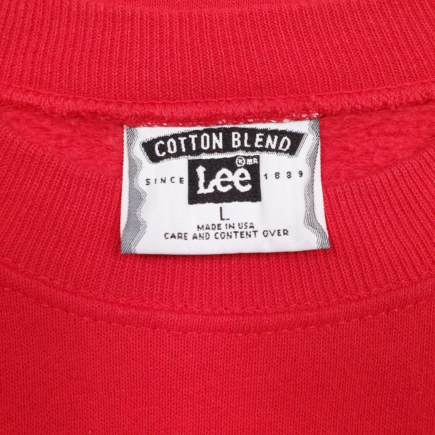 Mens Red Lee Jesus Vintage 90s Made In USA Crewneck Jumper