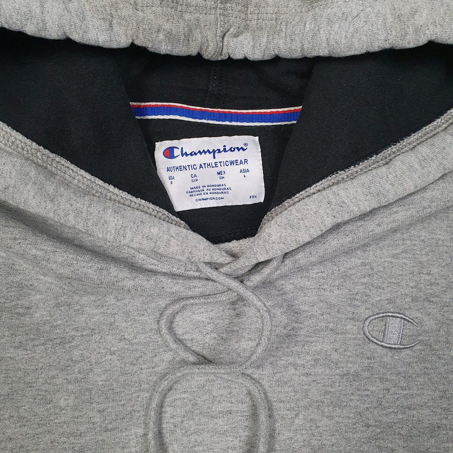 Mens Grey Champion  Hoodie Jumper