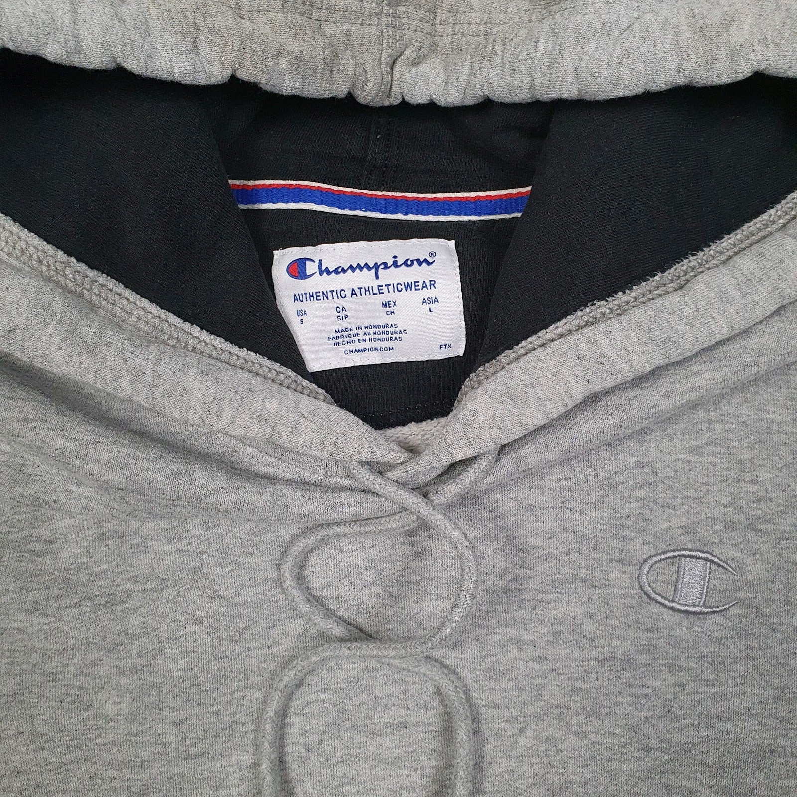 Mens Grey Champion  Hoodie Jumper