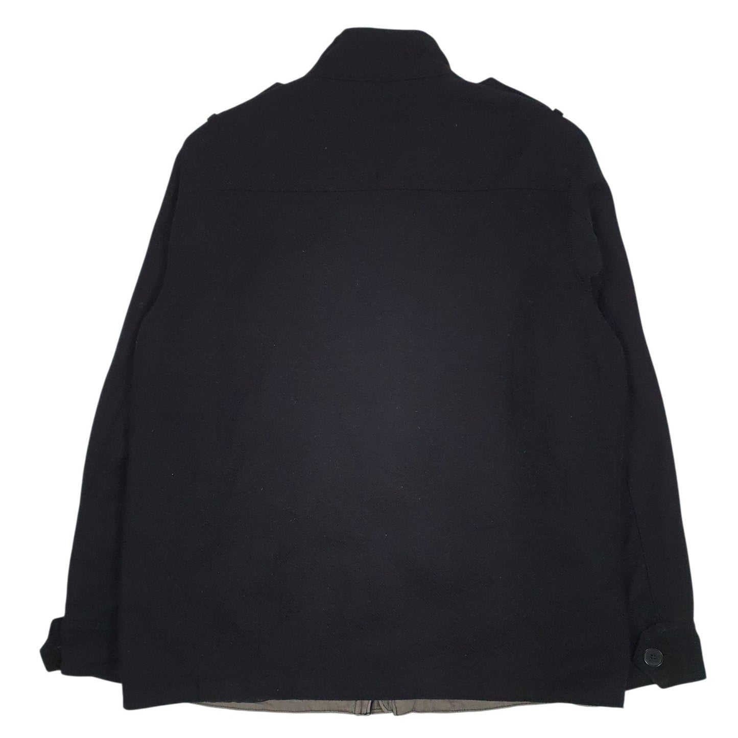 Mens Black Levis Wool  Coat