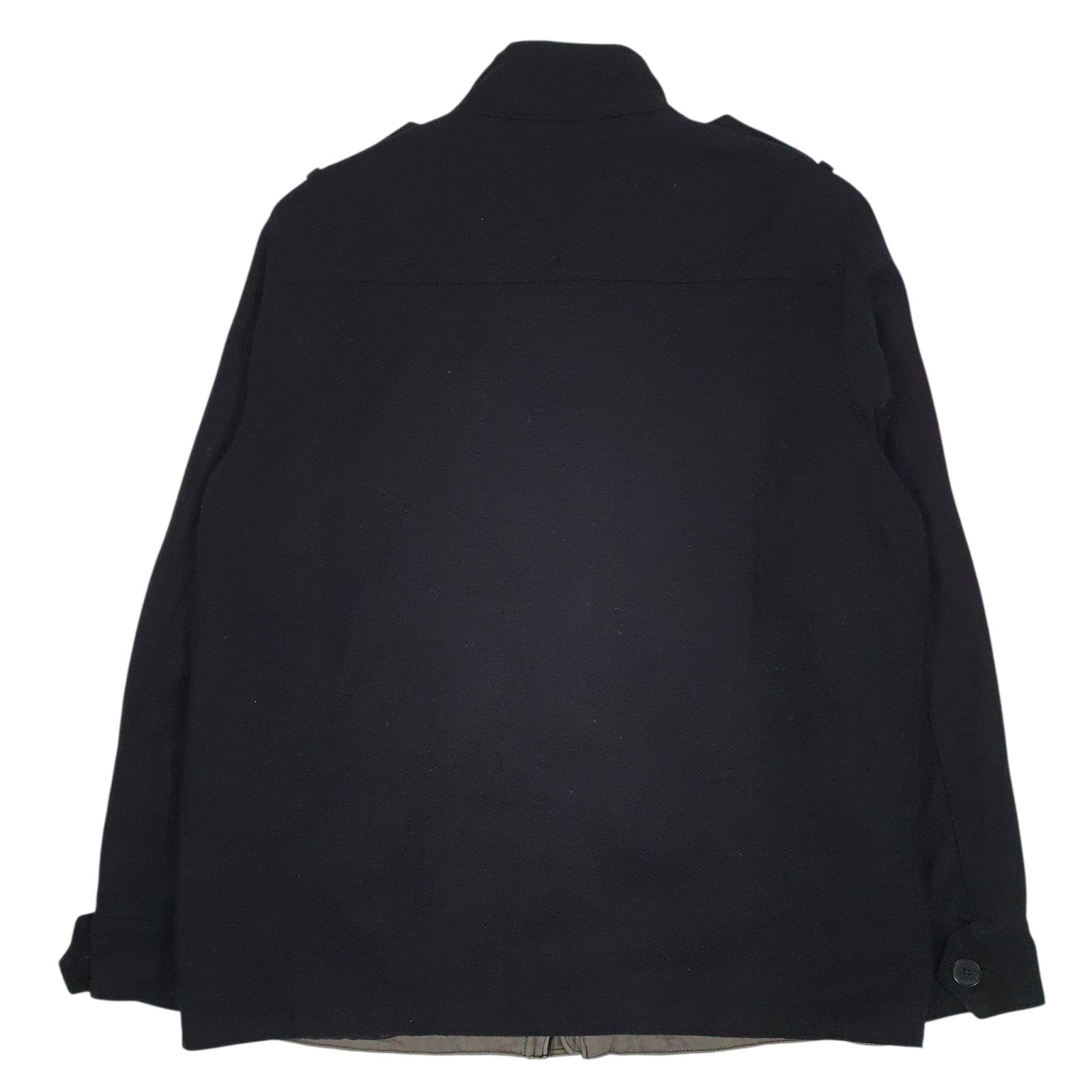 Mens Black Levis Wool  Coat