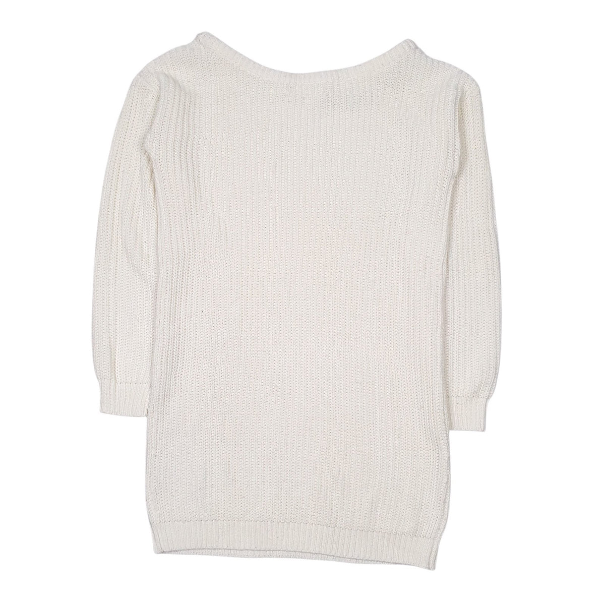 Womens Cream Misguided Longline Crewneck Jumper