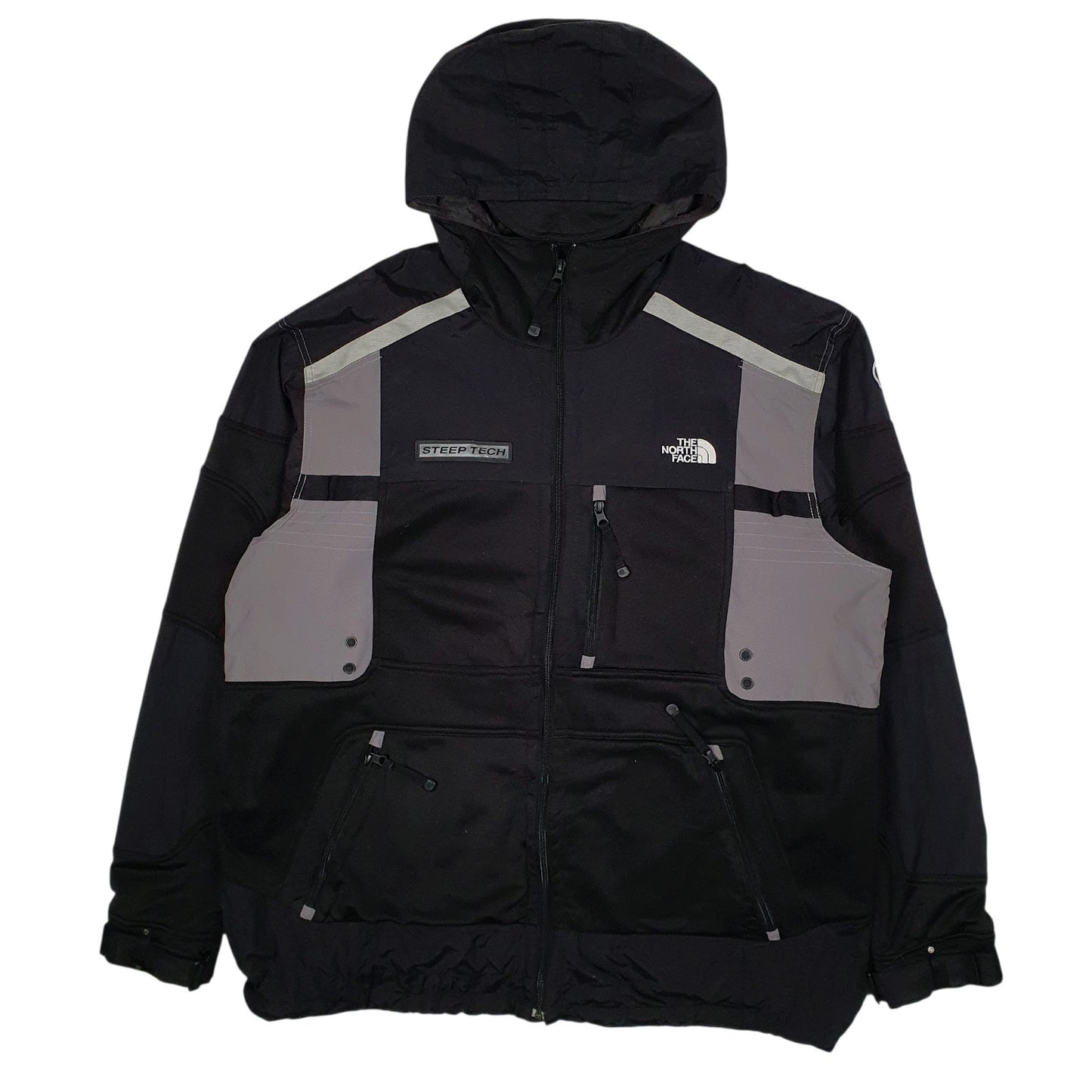 Mens Black The North Face Steep Tech Windbreaker Hoodie Coat