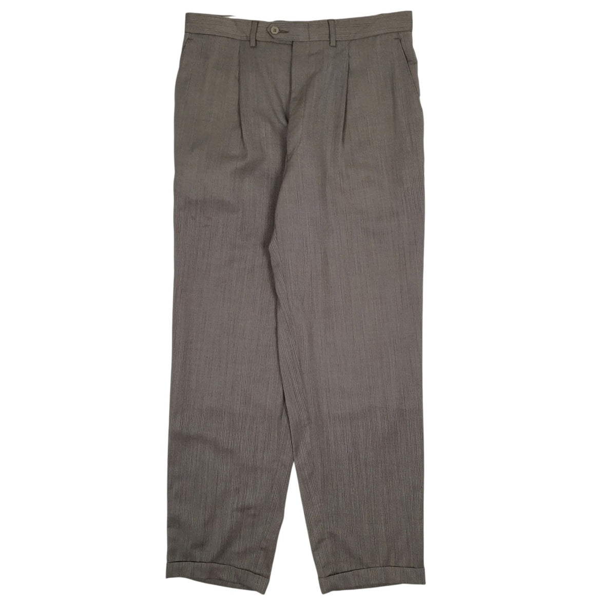 Mens Grey Cacharel Pinstriped Vintage Formal Trousers