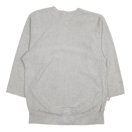 Mens Grey Champion Vintage 90s Reverse Weave Michigan Crewneck Jumper