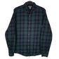 Mens Green Eddie Bauer Flannel Long Sleeve Shirt