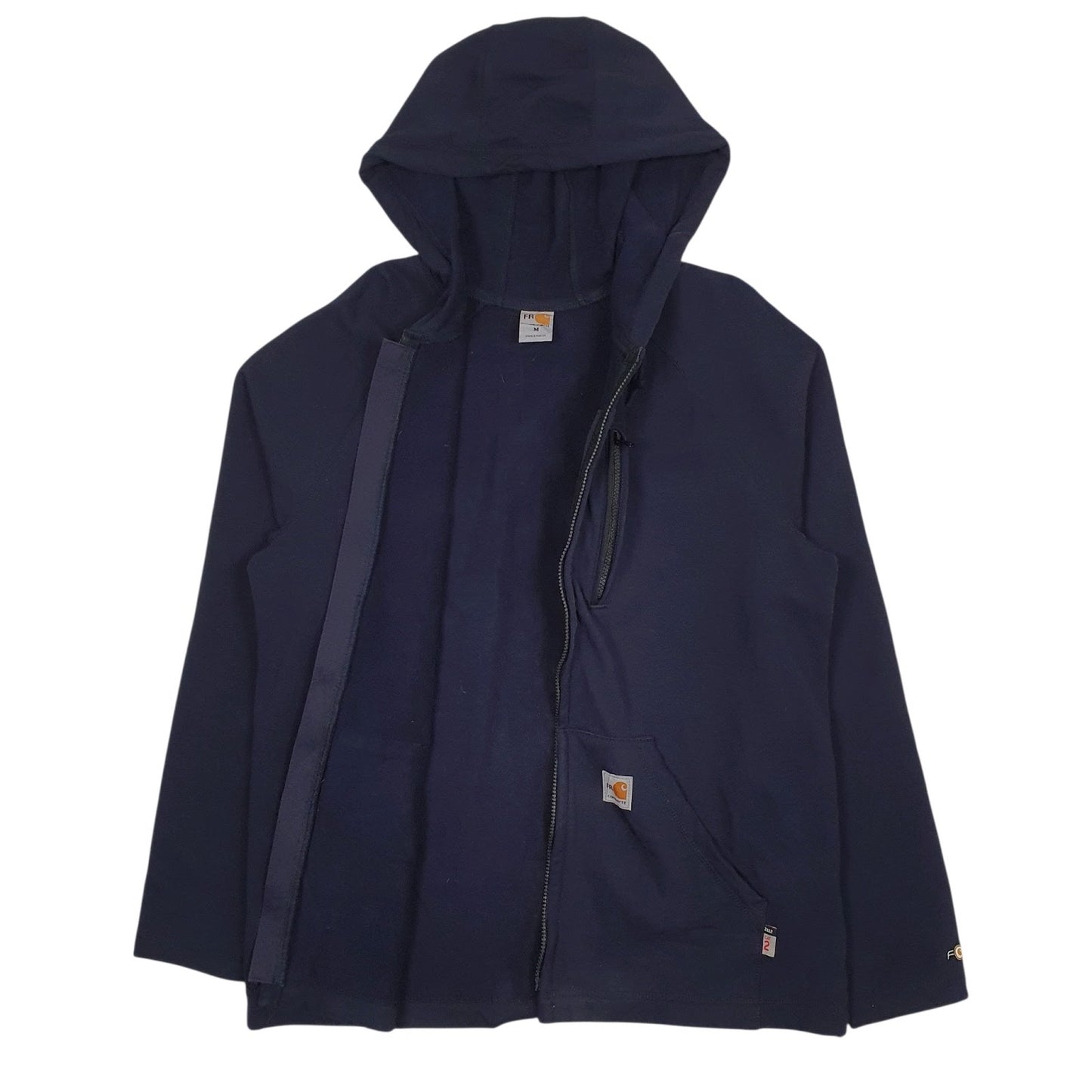 Mens Navy Carhartt Fire Resistant Full Zip Jumper