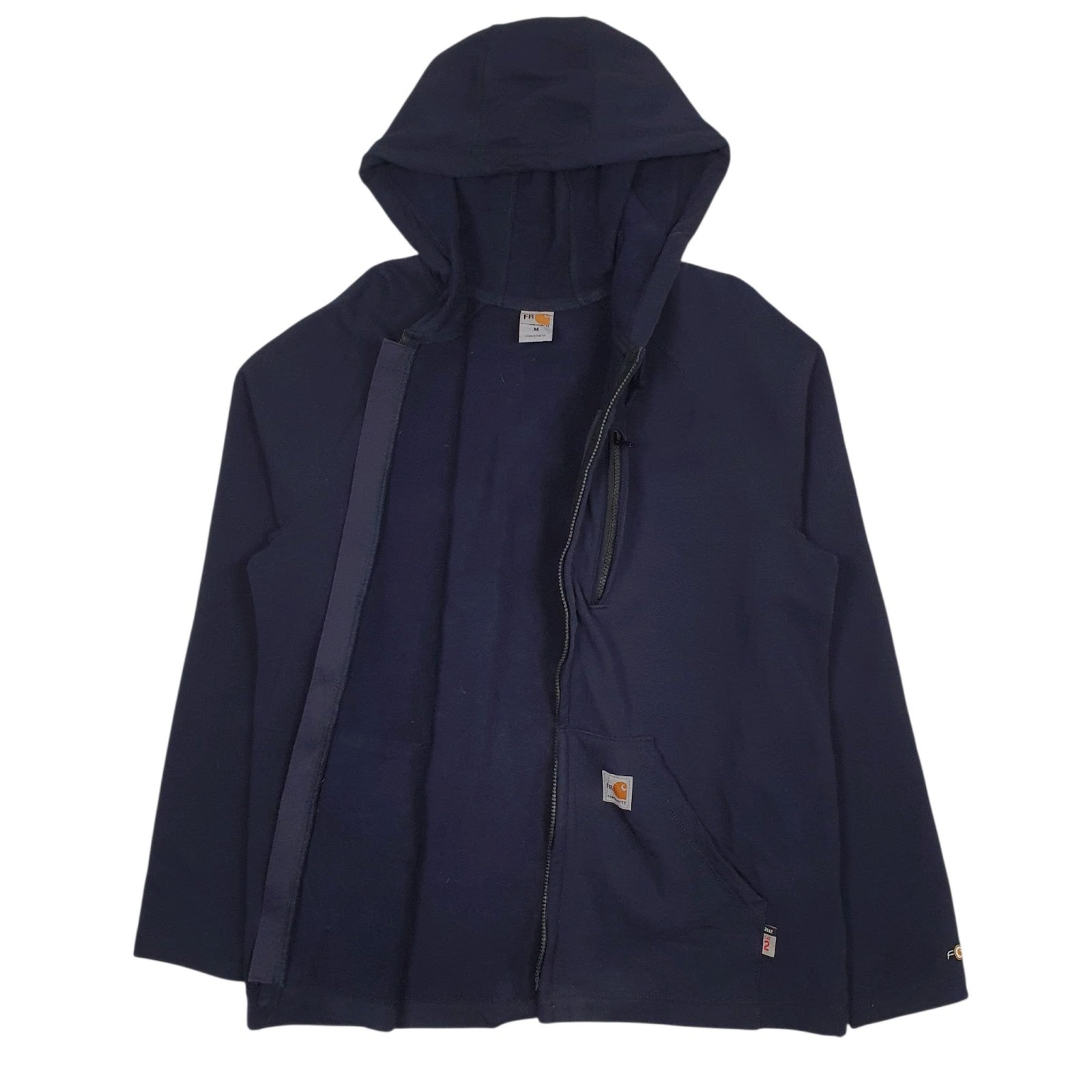 Mens Navy Carhartt Fire Resistant Full Zip Jumper