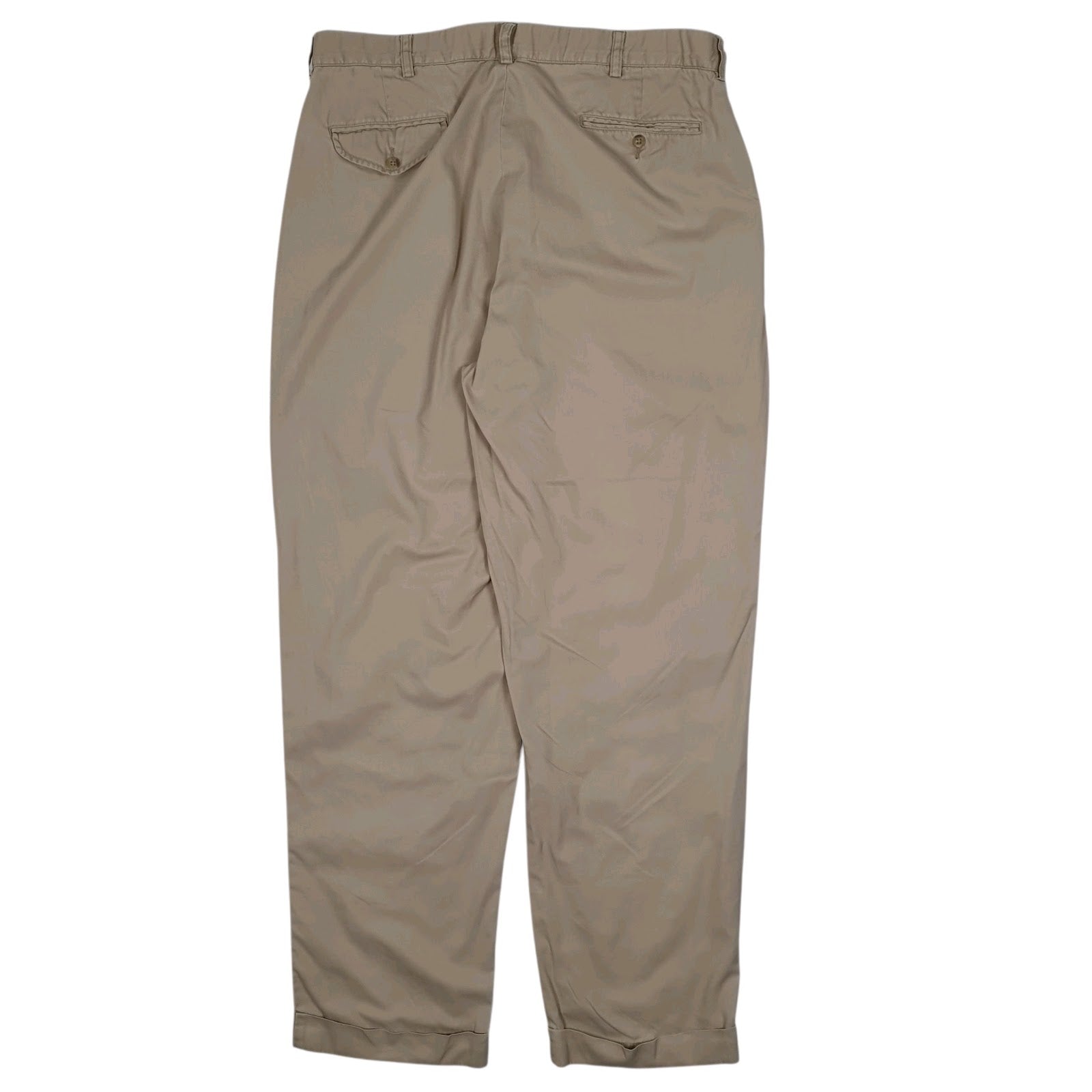 Mens Beige Polo Ralph Lauren Hammond Pant Double Pleated  Trousers