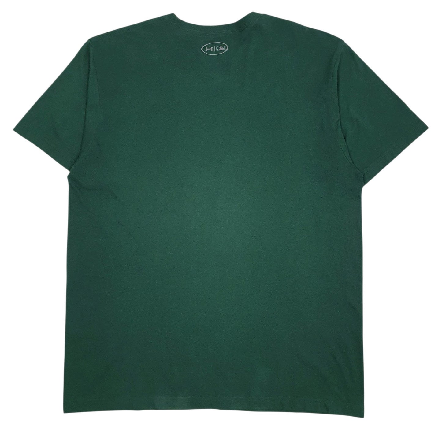 Mens Green Under Armour MLB Oakland Athletics Heat Gear  T Shirt