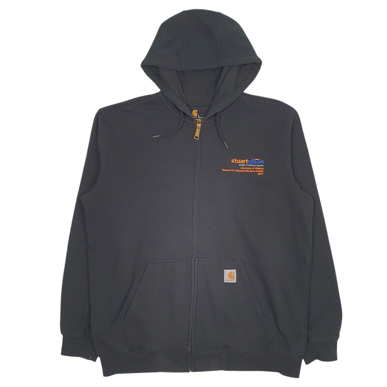 Mens Black Carhartt  Full Zip Jumper