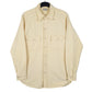 Mens Yellow L.L.Bean Chamois Vintage 90s Long Sleeve Shirt