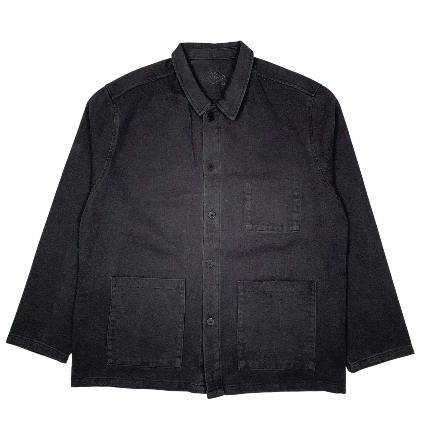 Mens Black Alex Crane Chore Windbreaker  Coat